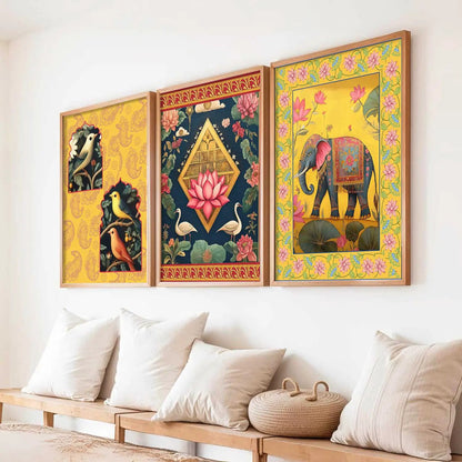 Traditional Wall  Art Paintings for Living Room - Wall Poster With frames