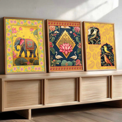 Traditional Wall  Art Paintings for Living Room - Wall Poster With frames