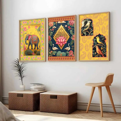 Traditional Wall  Art Paintings for Living Room - Wall Poster With frames