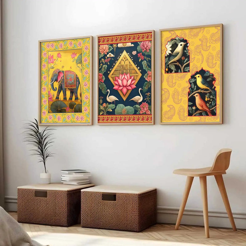 Traditional Wall  Art Paintings for Living Room - Wall Poster With frames