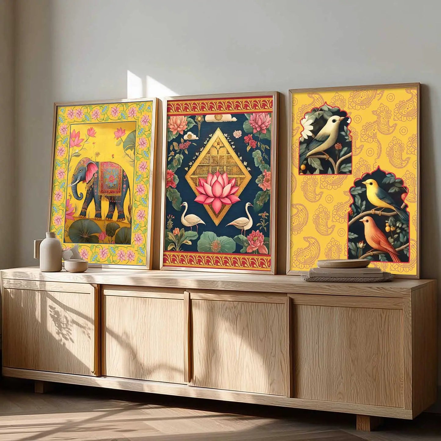 Traditional Wall  Art Paintings for Living Room - Wall Poster With frames