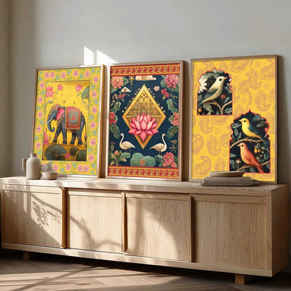 Traditional Wall  Art Paintings for Living Room - Wall Poster With frames