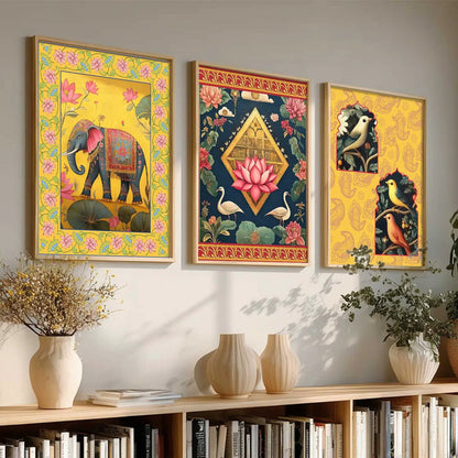 Traditional Wall  Art Paintings for Living Room - Wall Poster With frames
