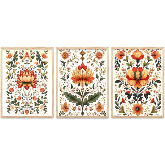 Floral  Wall  Art Paintings for Living Room - Wall Poster With frames