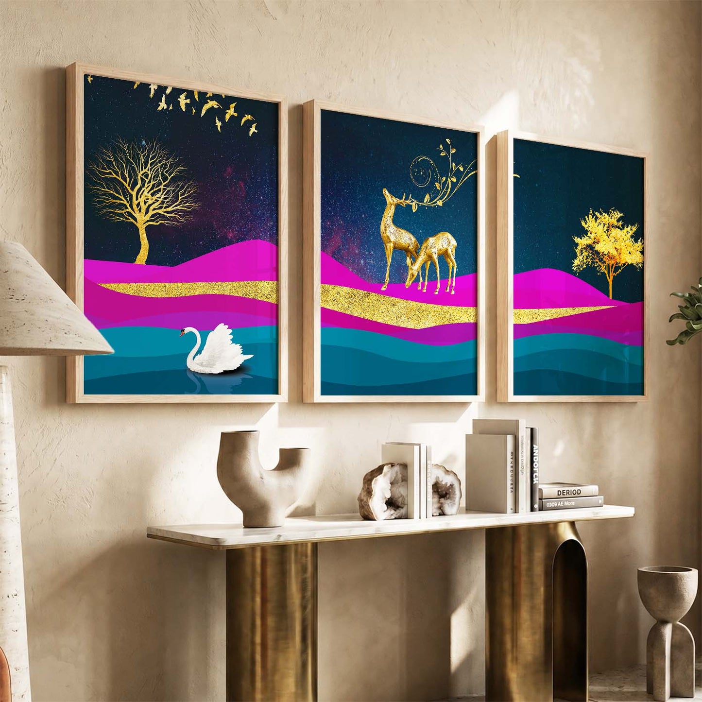 Deer in Forest Modern Art Collection - Timeless Pieces for Your Home or Office