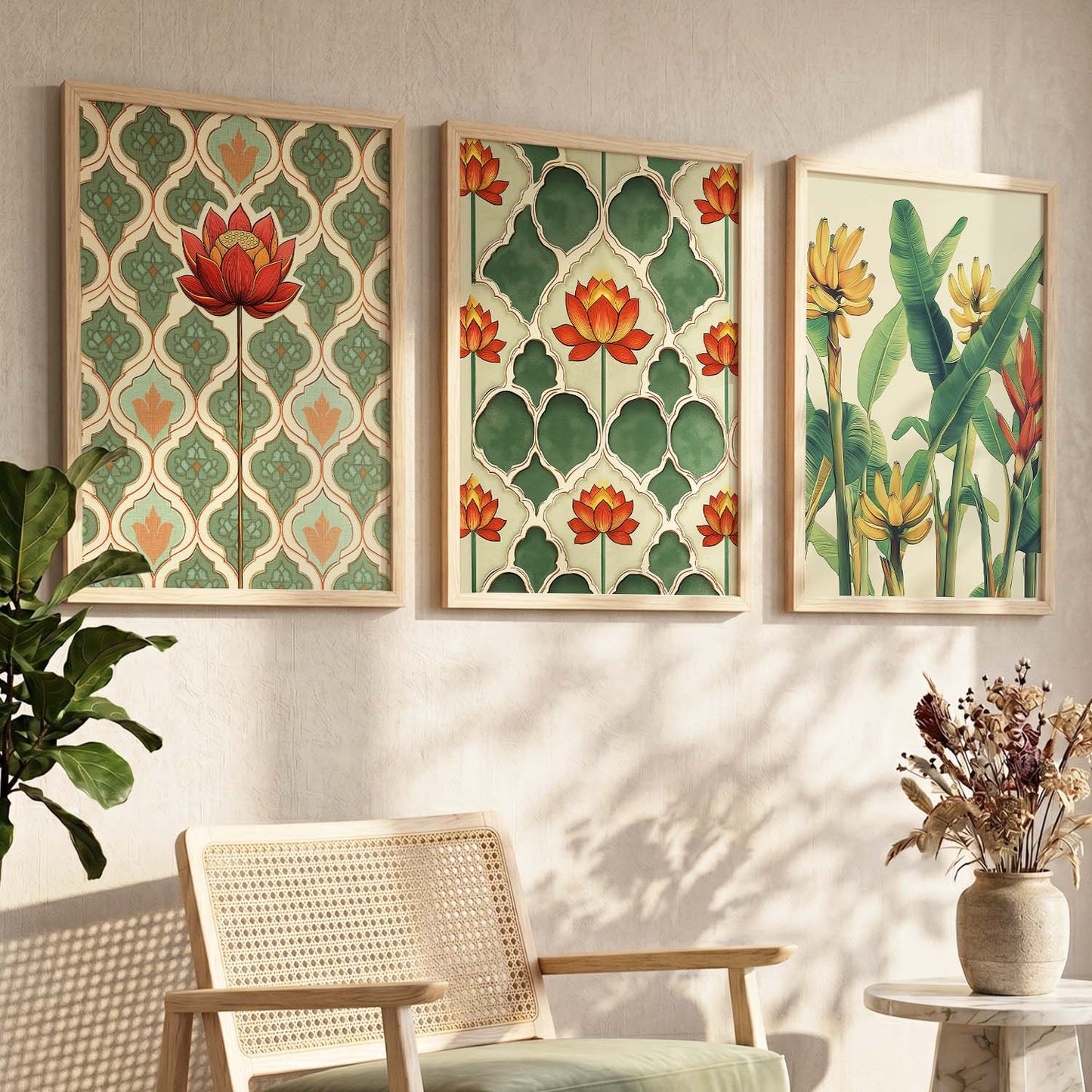 Traditional  Wall  Art Paintings for Living Room - Wall Poster With frames