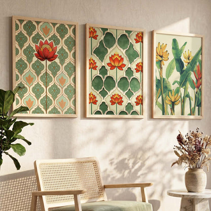 Traditional  Wall  Art Paintings for Living Room - Wall Poster With frames