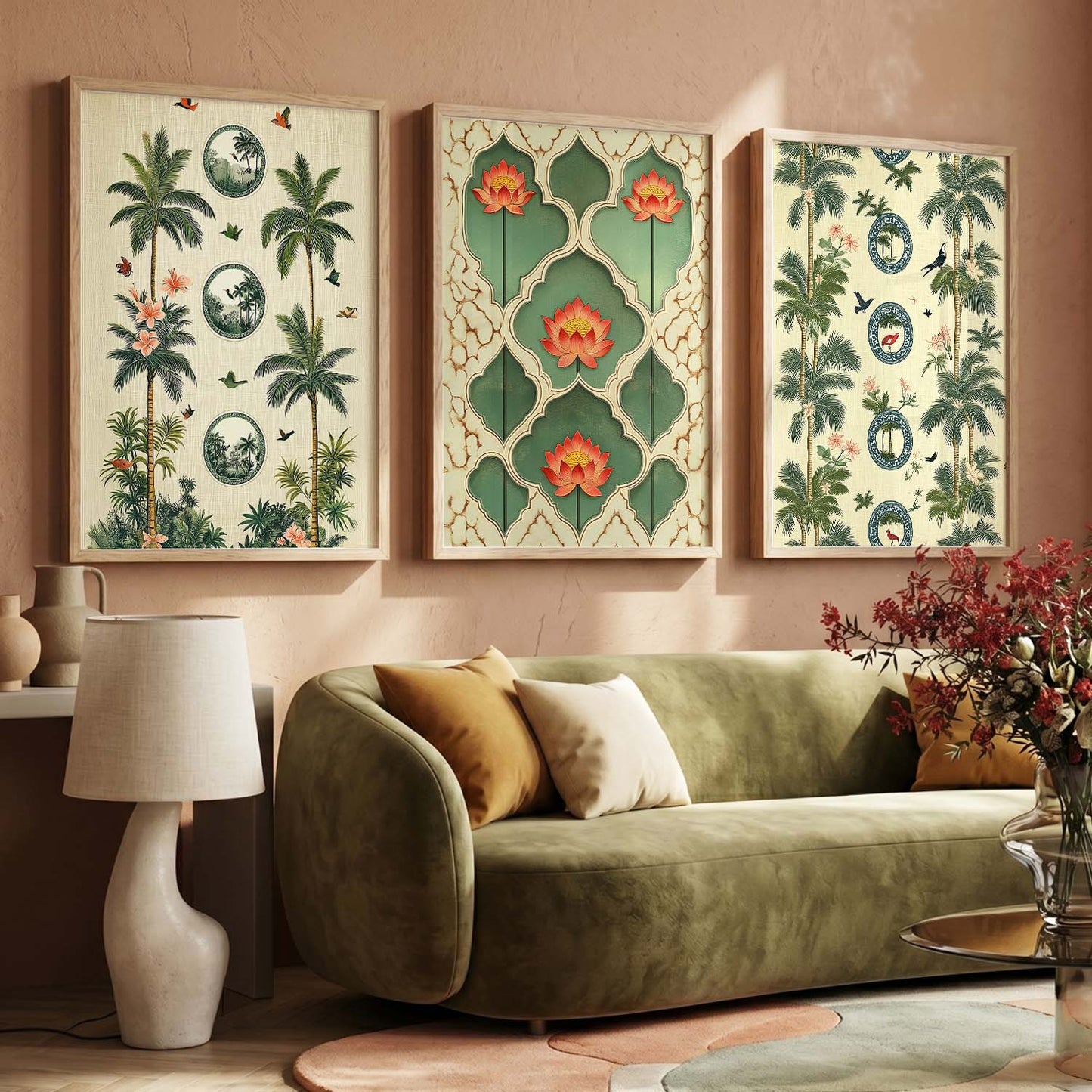 Traditional  Wall  Art Paintings for Living Room - Wall Poster With frames