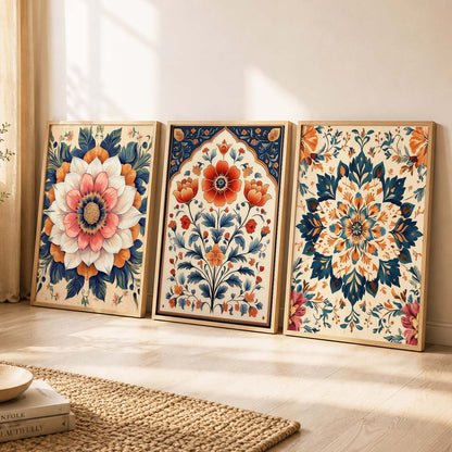 Floral  Wall  Art  Paintings for Living Room - Wall Poster With frames