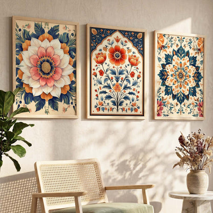 Floral  Wall  Art  Paintings for Living Room - Wall Poster With frames