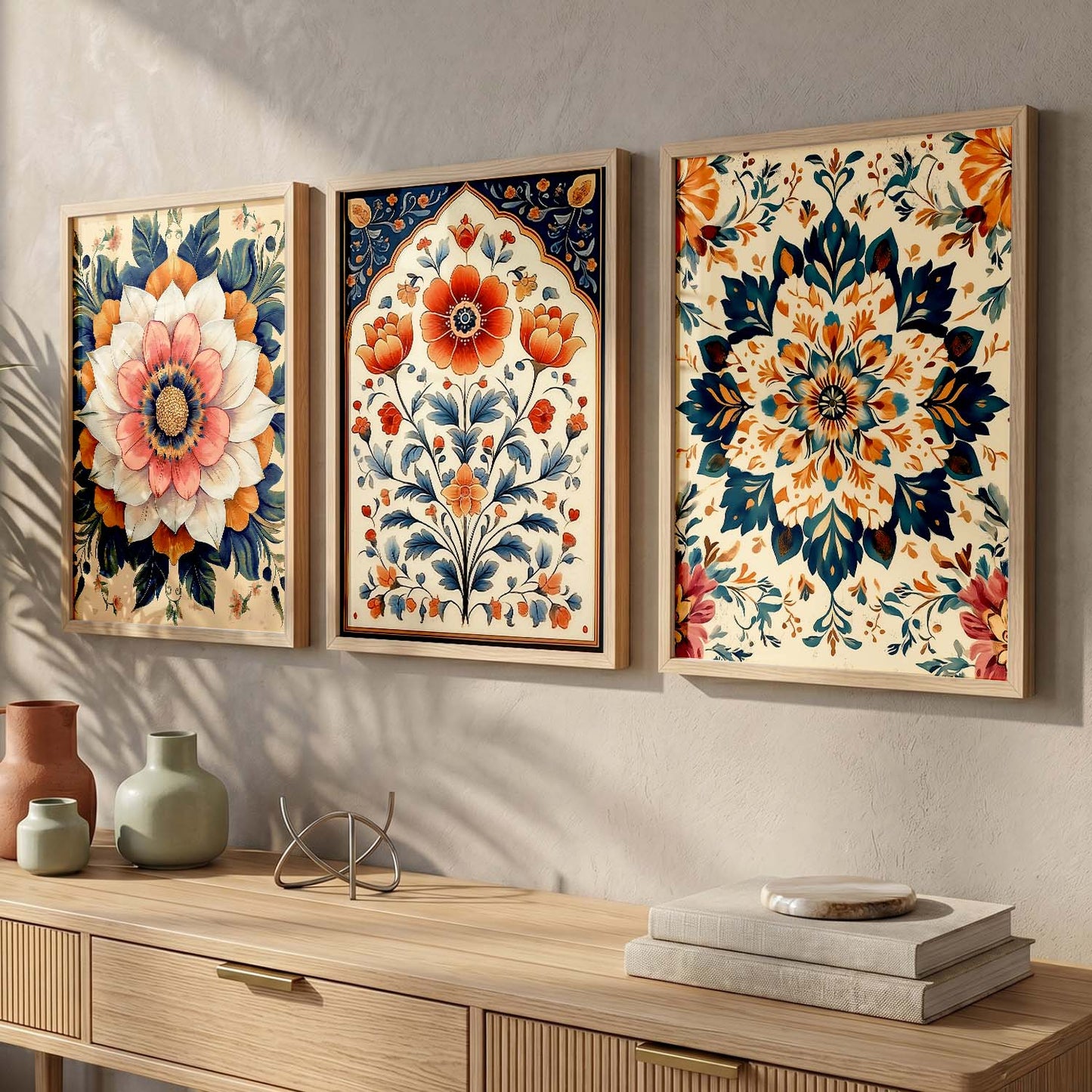 Floral  Wall  Art  Paintings for Living Room - Wall Poster With frames