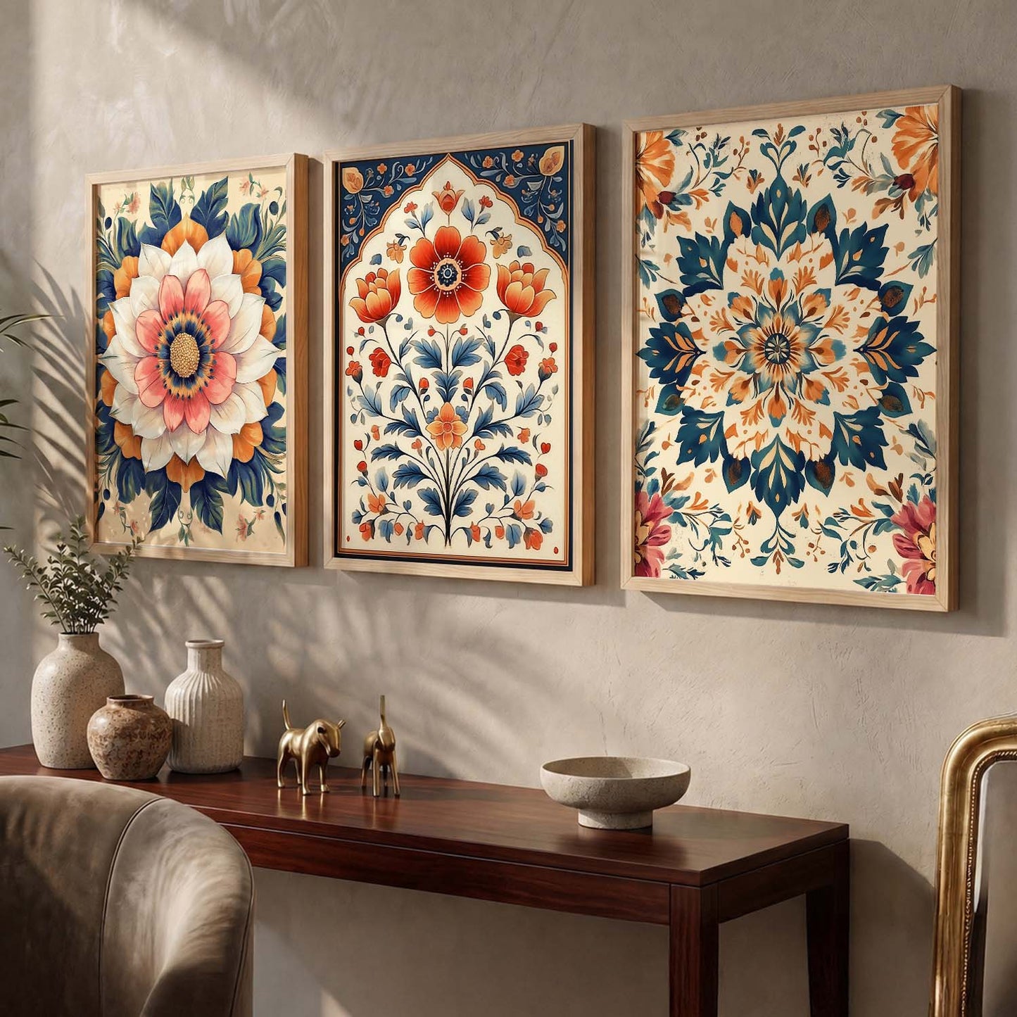 Floral  Wall  Art  Paintings for Living Room - Wall Poster With frames