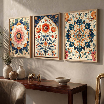 Floral  Wall  Art  Paintings for Living Room - Wall Poster With frames