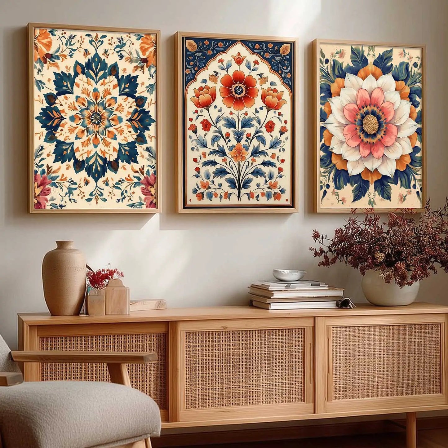 Floral  Wall  Art  Paintings for Living Room - Wall Poster With frames