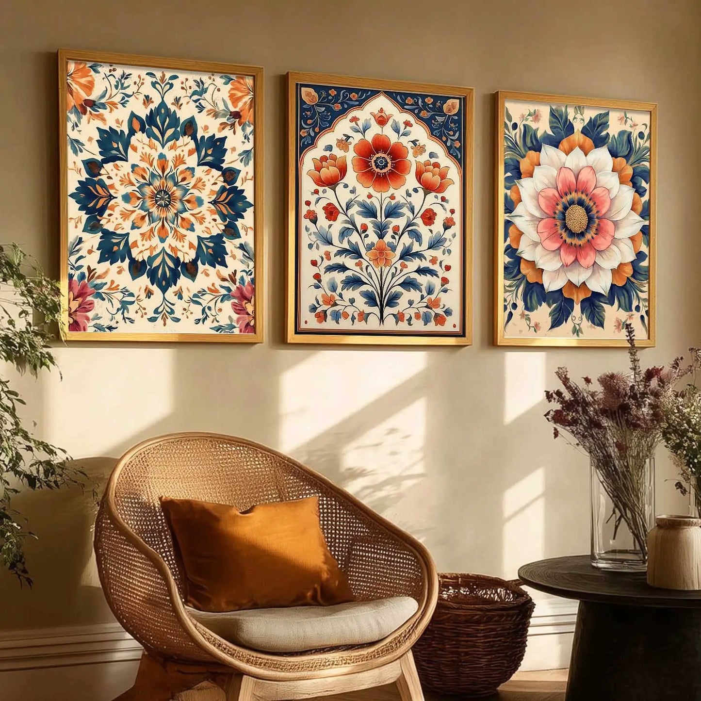 Floral  Wall  Art  Paintings for Living Room - Wall Poster With frames