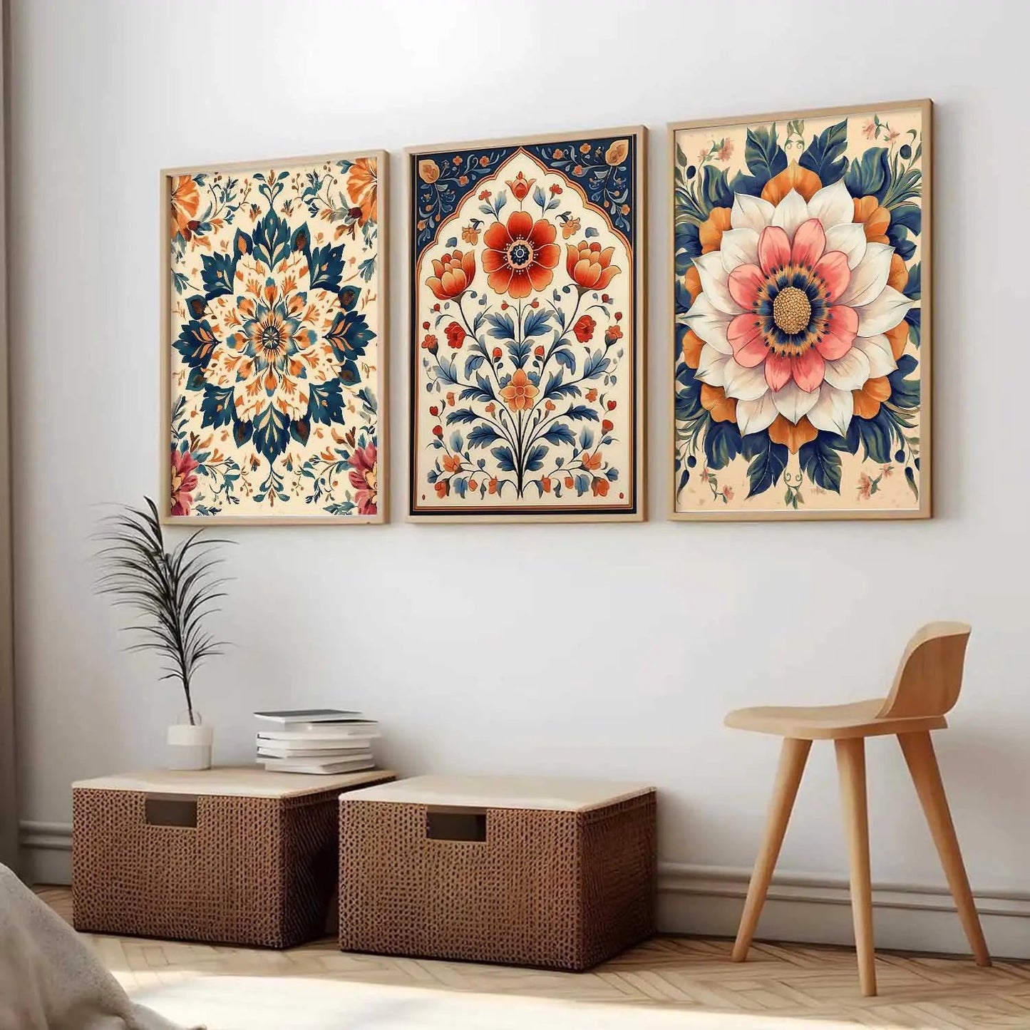 Floral  Wall  Art  Paintings for Living Room - Wall Poster With frames