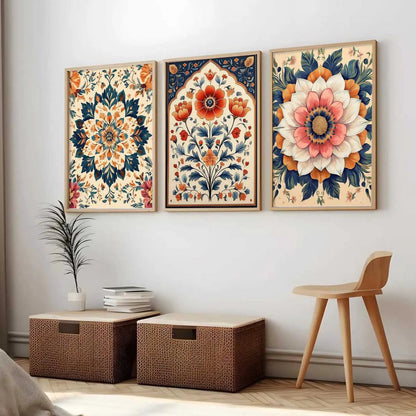 Floral  Wall  Art  Paintings for Living Room - Wall Poster With frames
