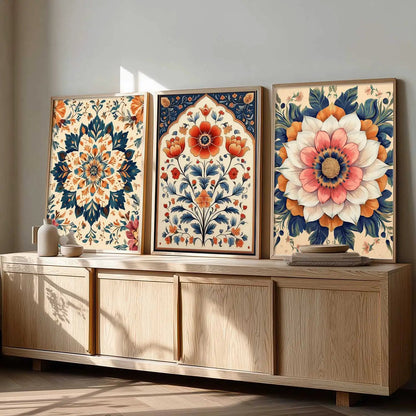 Floral  Wall  Art  Paintings for Living Room - Wall Poster With frames