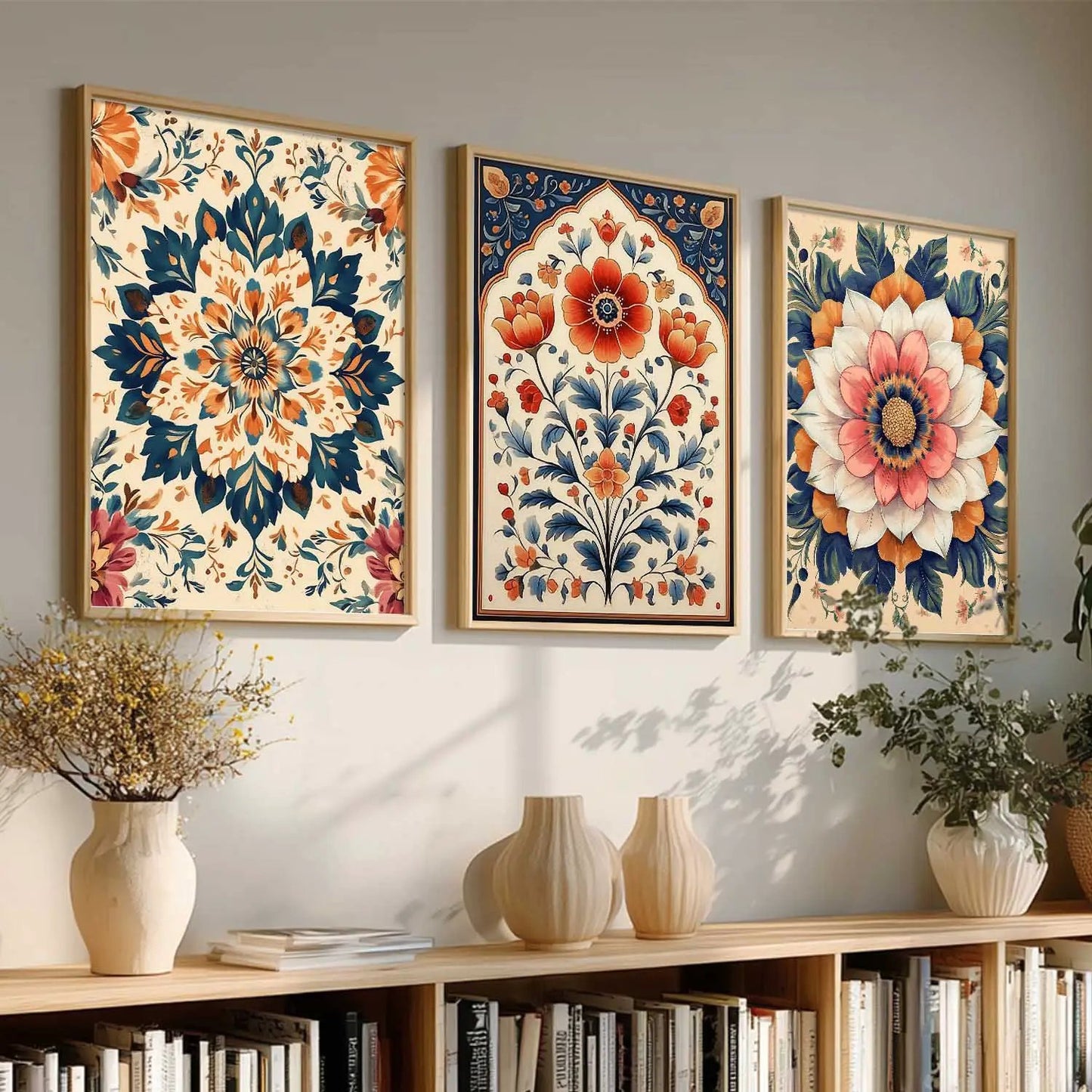 Floral  Wall  Art  Paintings for Living Room - Wall Poster With frames