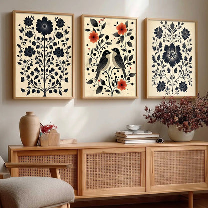 Traditional  Wall  Art  Paintings for Living Room - Wall Poster With frames