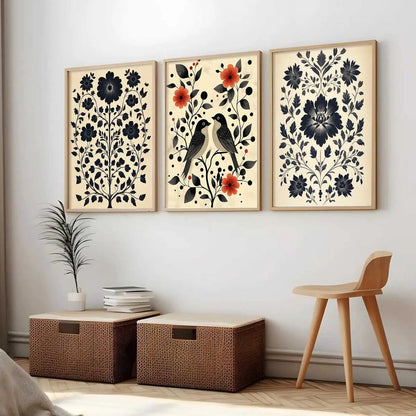 Traditional  Wall  Art  Paintings for Living Room - Wall Poster With frames