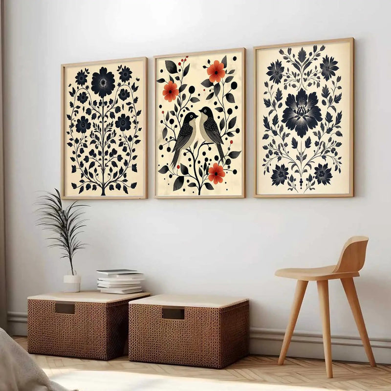 Traditional  Wall  Art  Paintings for Living Room - Wall Poster With frames