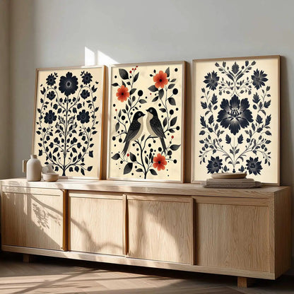 Traditional  Wall  Art  Paintings for Living Room - Wall Poster With frames