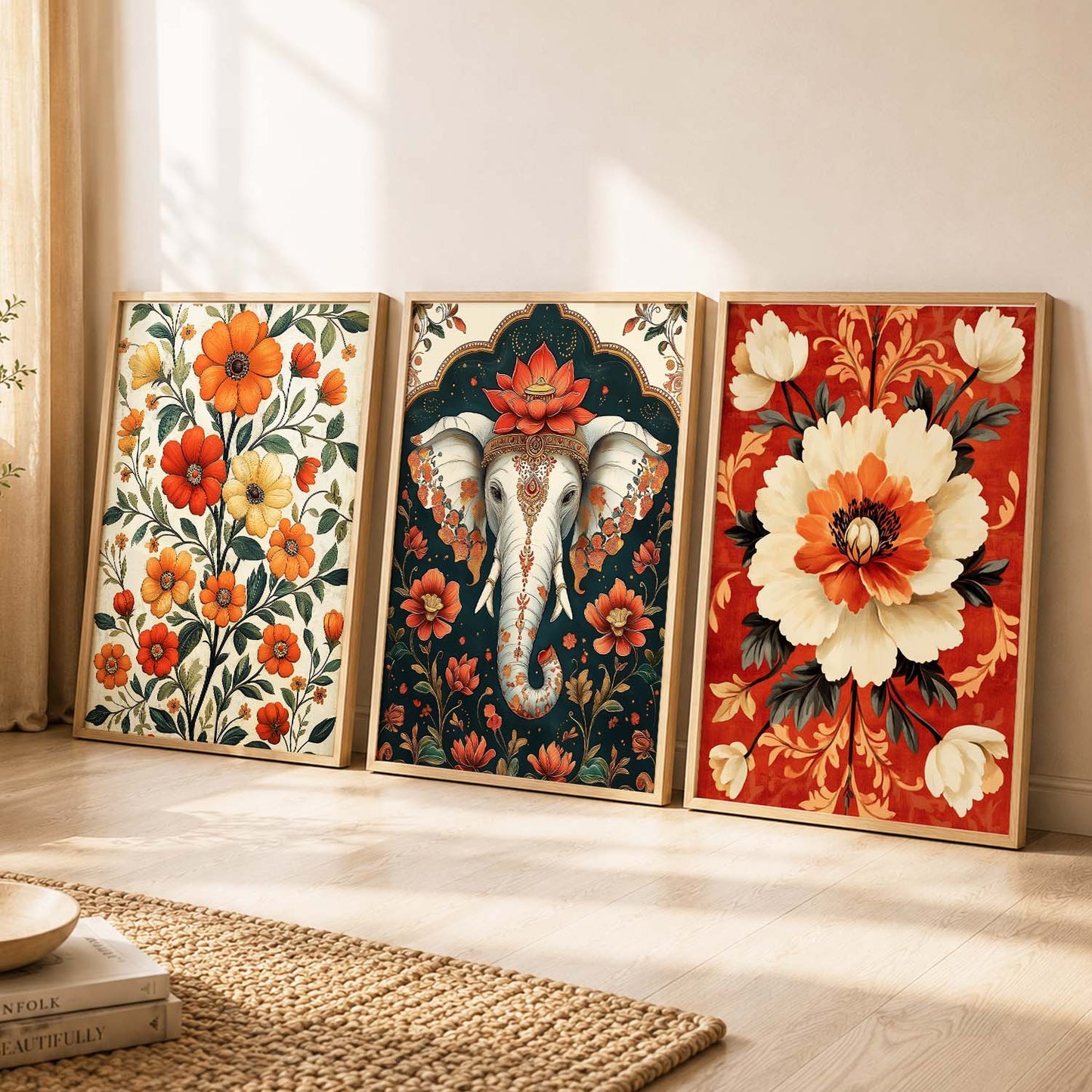 Traditional  Wall  Art Paintings for Living Room - Wall Poster With frames