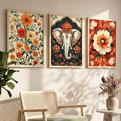 Traditional  Wall  Art Paintings for Living Room - Wall Poster With frames