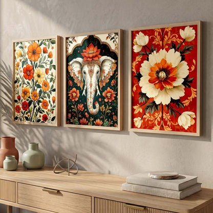 Traditional  Wall  Art Paintings for Living Room - Wall Poster With frames