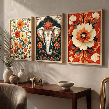 Traditional  Wall  Art Paintings for Living Room - Wall Poster With frames