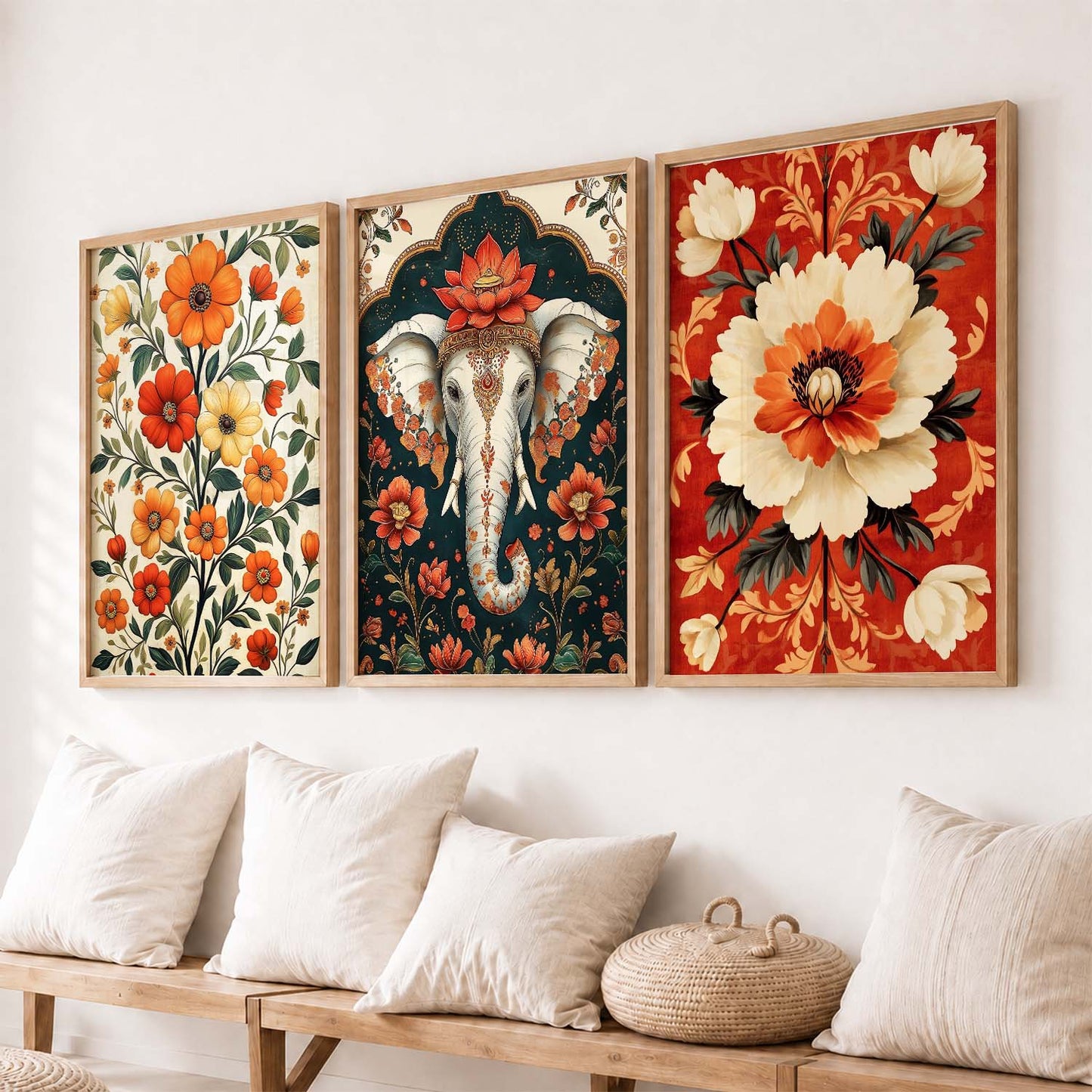 Traditional  Wall  Art Paintings for Living Room - Wall Poster With frames