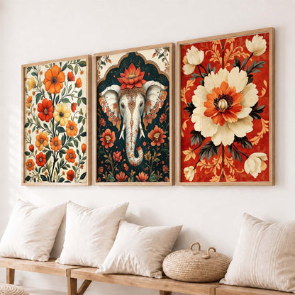 Traditional  Wall  Art Paintings for Living Room - Wall Poster With frames