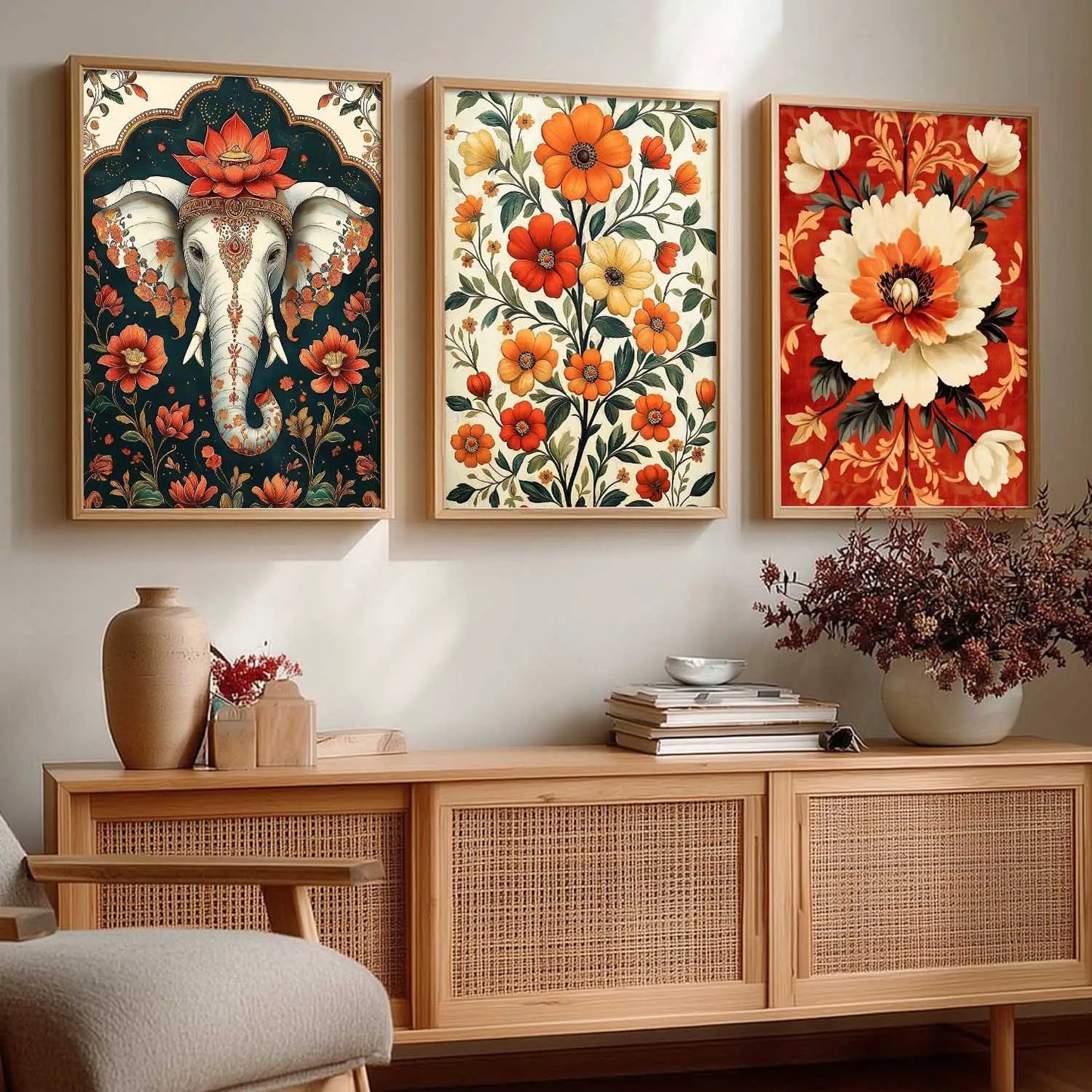 Traditional  Wall  Art Paintings for Living Room - Wall Poster With frames