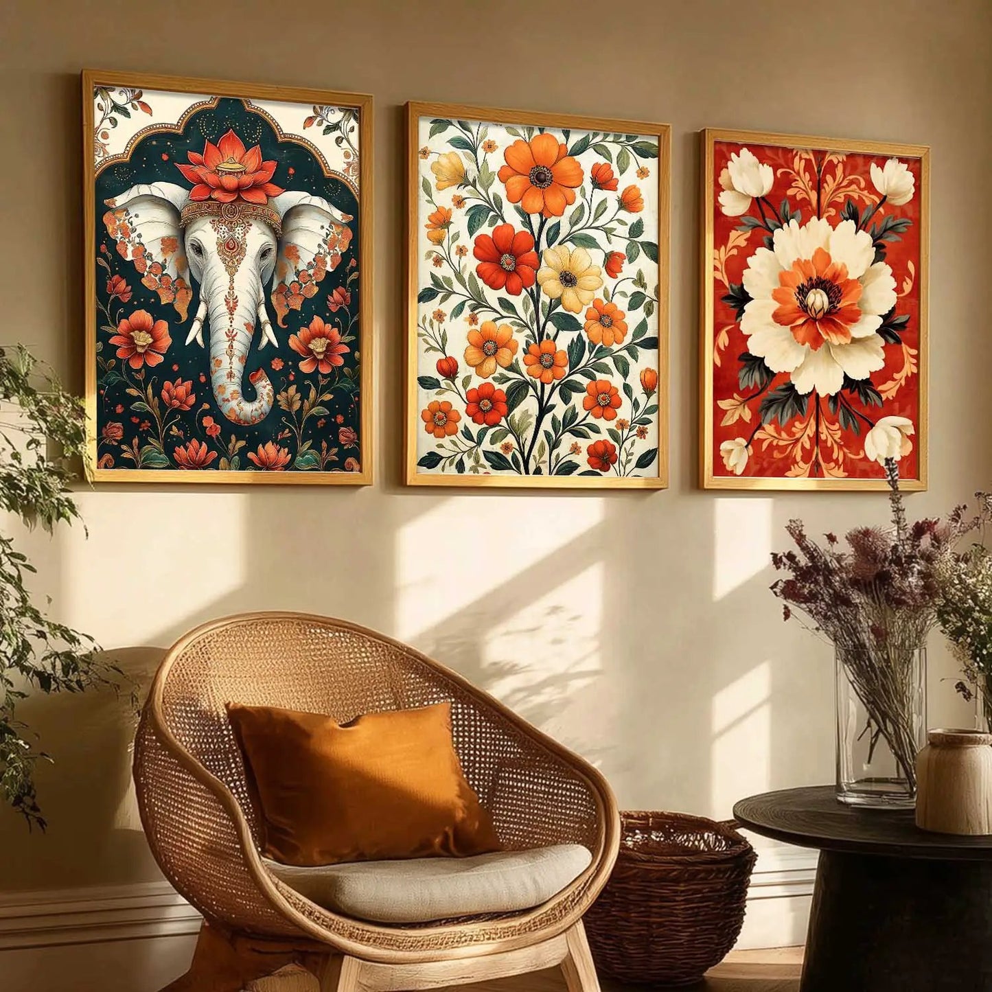 Traditional  Wall  Art Paintings for Living Room - Wall Poster With frames
