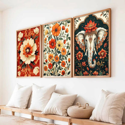 Traditional  Wall  Art Paintings for Living Room - Wall Poster With frames
