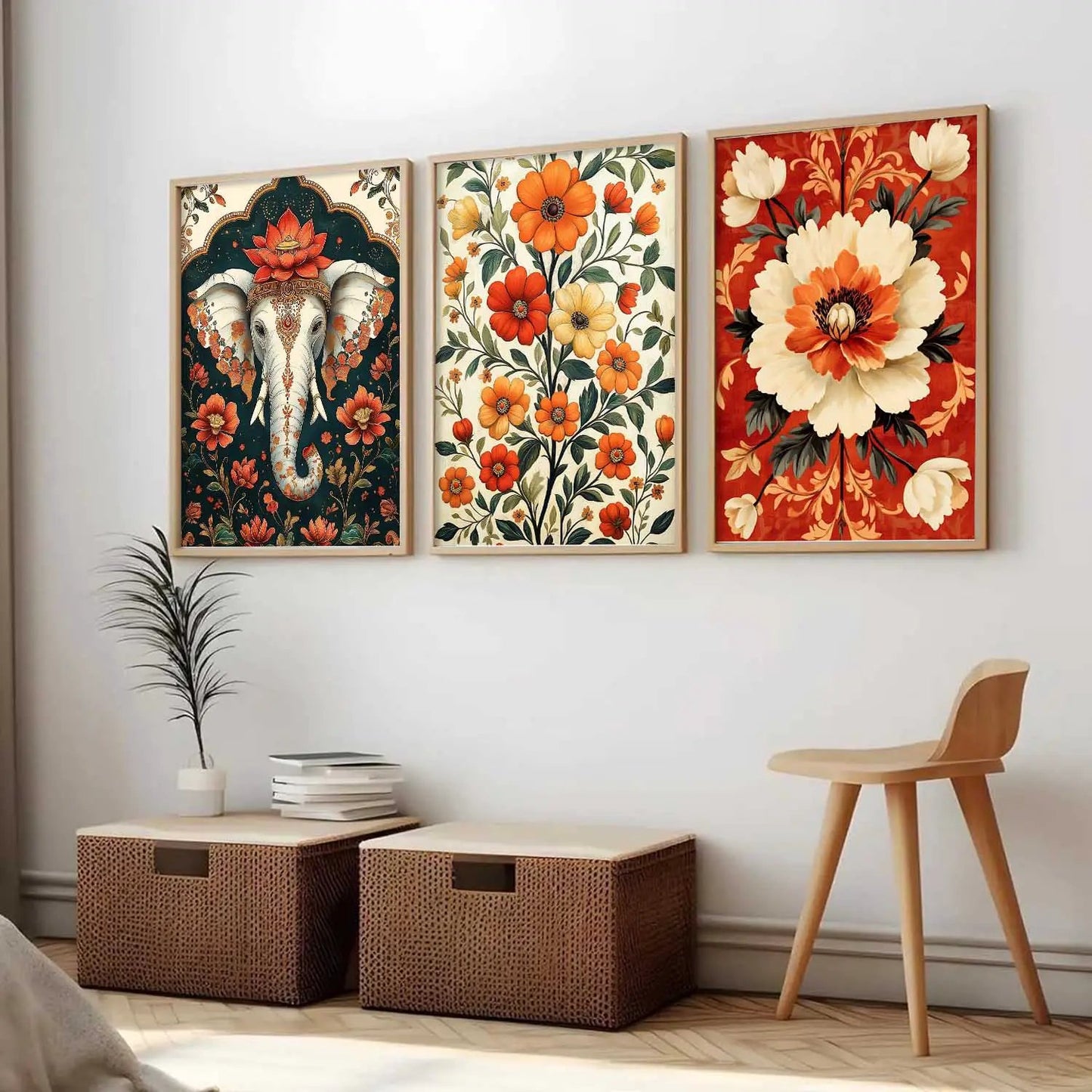 Traditional  Wall  Art Paintings for Living Room - Wall Poster With frames