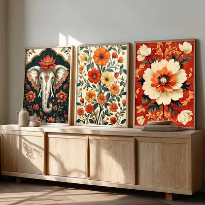 Traditional  Wall  Art Paintings for Living Room - Wall Poster With frames