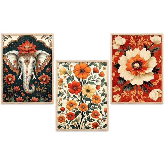 Traditional  Wall  Art Paintings for Living Room - Wall Poster With frames