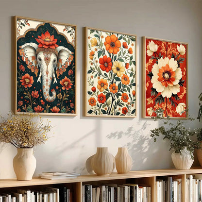 Traditional  Wall  Art Paintings for Living Room - Wall Poster With frames