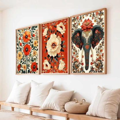 Traditional   Wall  Art  Paintings for Living Room - Wall Poster With frames