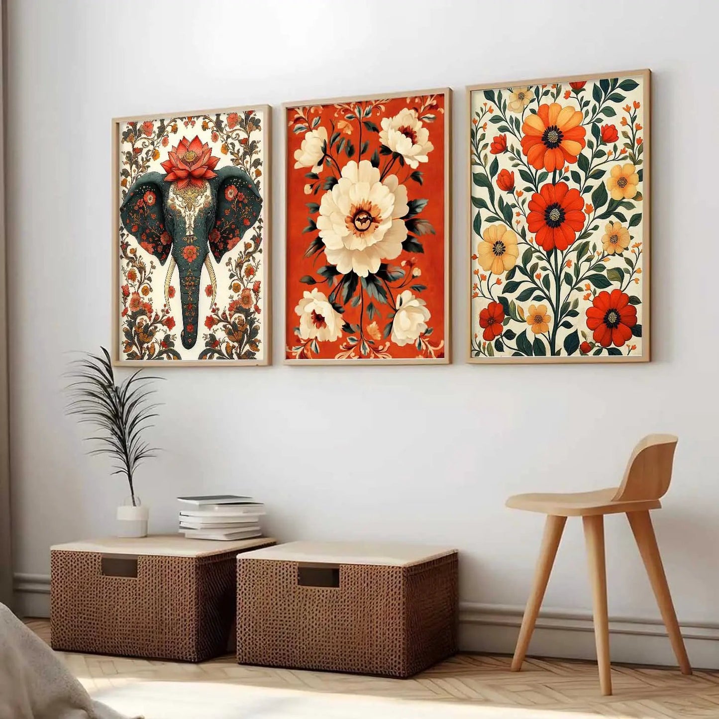 Traditional   Wall  Art  Paintings for Living Room - Wall Poster With frames