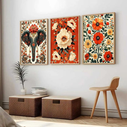 Traditional   Wall  Art  Paintings for Living Room - Wall Poster With frames