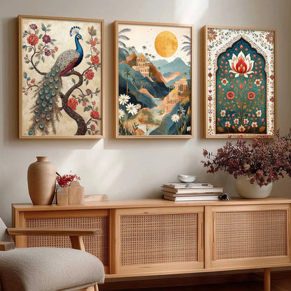 Traditional Wall  Art  Paintings for Living Room - Wall Poster With frames