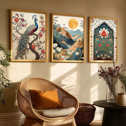 Traditional Wall  Art  Paintings for Living Room - Wall Poster With frames