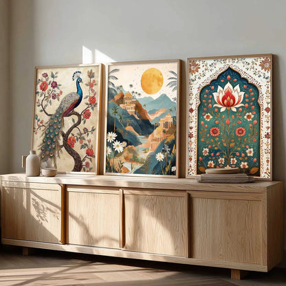 Traditional Wall  Art  Paintings for Living Room - Wall Poster With frames