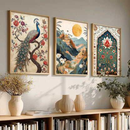 Traditional Wall  Art  Paintings for Living Room - Wall Poster With frames