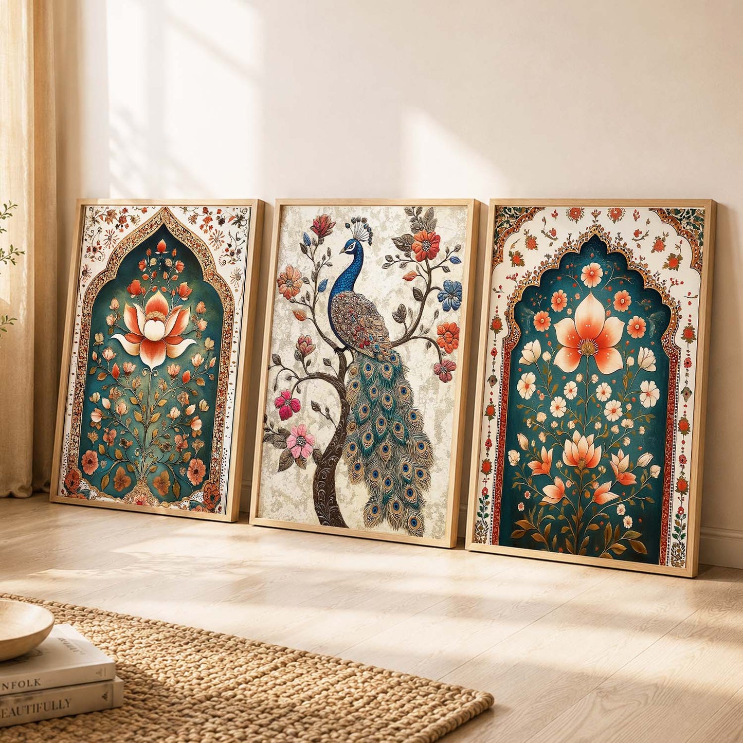 Madhubani   Wall  Art Paintings for Living Room - Wall Poster With frames