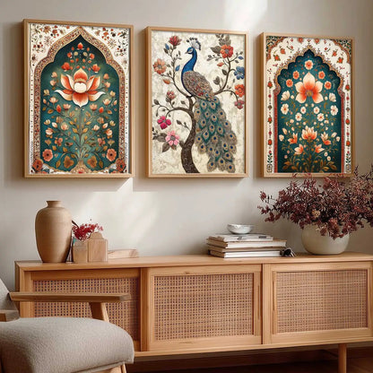 Madhubani   Wall  Art Paintings for Living Room - Wall Poster With frames