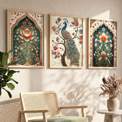 Madhubani   Wall  Art Paintings for Living Room - Wall Poster With frames